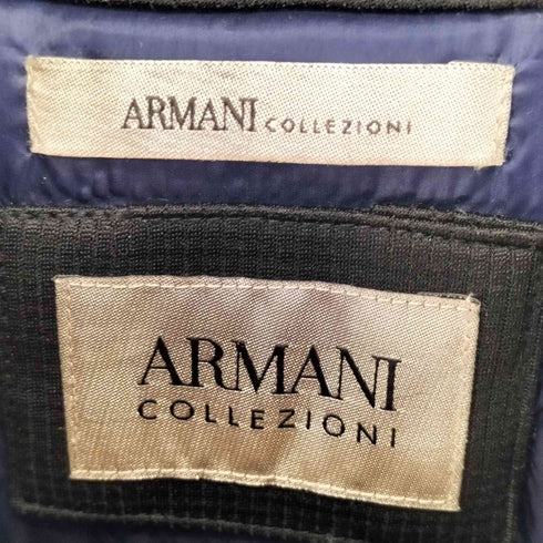 アルマーニコレツィオーニ ARMANI COLLEZIONI マイクロチェック 中綿ベスト メンズ 46