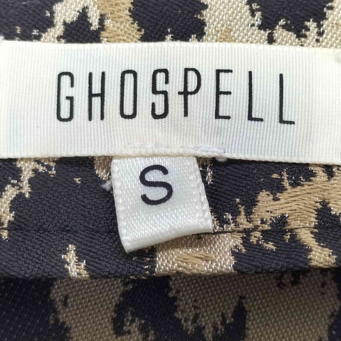 ゴスペル GHOSPELL レオパード柄フロントリボンスリットマキシスカート レディース JPN:S