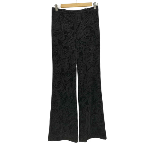 ザラ ZARA ペイズリー柄ベロアフレアパンツ レディース JPN:S
