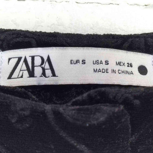 ザラ ZARA ペイズリー柄ベロアフレアパンツ レディース JPN:S