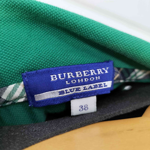 バーバリーブルーレーベル BURBERRY BLUE LABEL ホースロゴ刺繍 S/Sポロシャツ レディース JPN:38