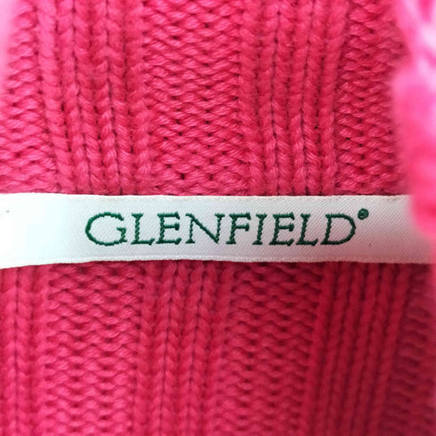 GLENFIELD ハイネック ジップアップ コットン ニット セーター レディース