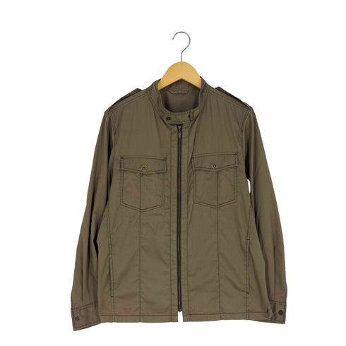 ジョセフアボード JOSEPH ABBOUD シャドーストライプ コットンポリ ミリタリージャケット メンズ import:L