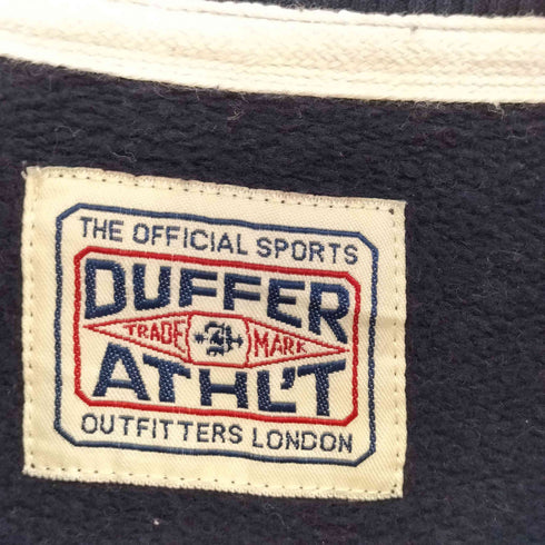 ザダファーオブセントジョージ The DUFFER of ST.GEORGE ロゴプリント Vガゼット フロントポケット クルーネック スウェット メンズ import:S