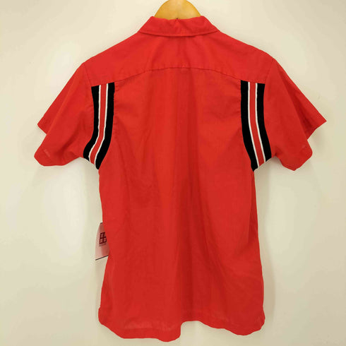 ヒルトン HILTON 70-80s 青タグ 襟芯フロント刺繍ボーリングシャツ レディース 36