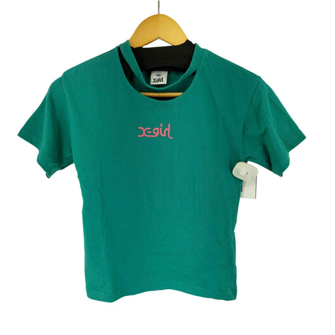 エックスガール X-girl ロゴ刺繍 S/S Tシャツ レディース JPN:S
