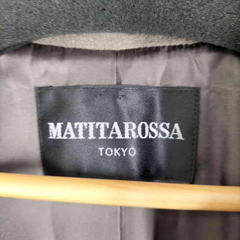 MATITAROSSA 日本製 カシミヤ100% スナップボタン ロングチェスターコート レディース 7