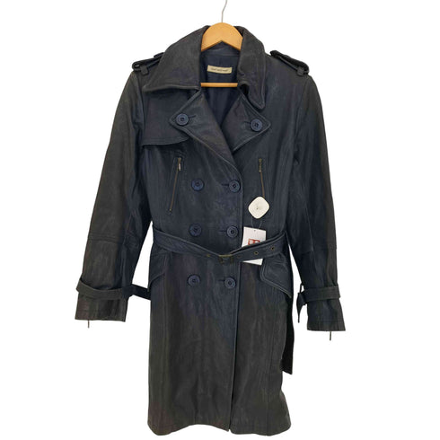 neuf cent neuf 羊革 レザー トレンチコート レディース JPN:38