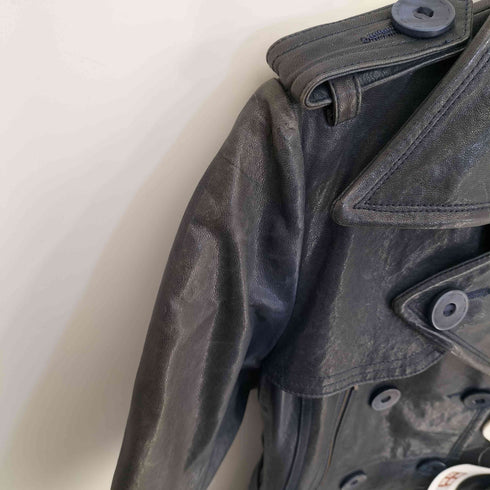 neuf cent neuf 羊革 レザー トレンチコート レディース JPN:38