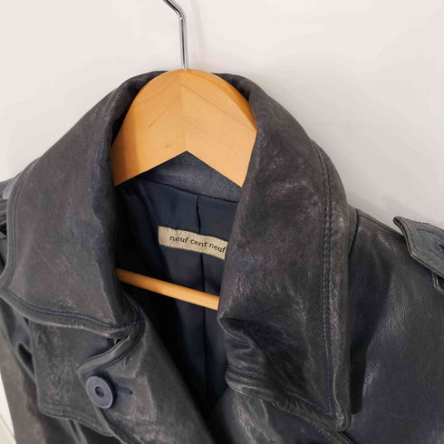 neuf cent neuf 羊革 レザー トレンチコート レディース JPN:38