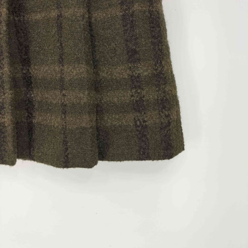 バーバリー BURBERRY ウール チェック プリーツ レディース JPN:36
