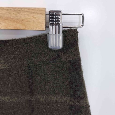 バーバリー BURBERRY ウール チェック プリーツ レディース JPN:36