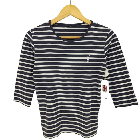 ラルフローレン RALPH LAUREN ボーダー 七分丈カットソー レディース import:M