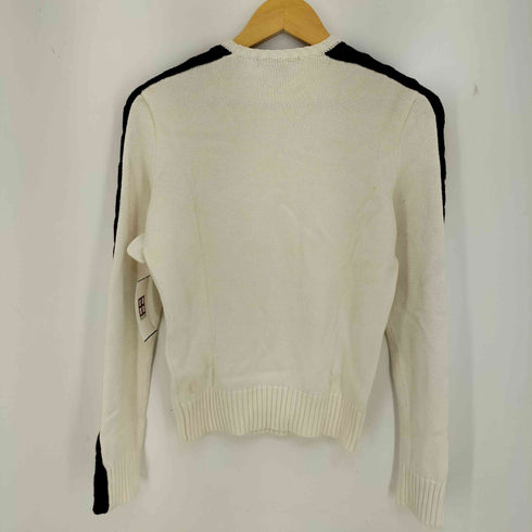 ラルフローレンゴルフ RALPH LAUREN GOLF ケーブ編みライン コットンニット レディース import:M