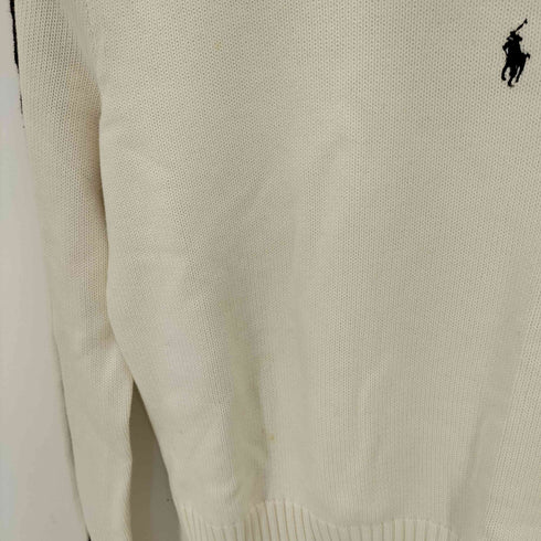 ラルフローレンゴルフ RALPH LAUREN GOLF ケーブ編みライン コットンニット レディース import:M
