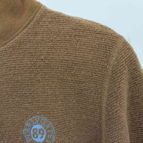パーリーゲイツ PEARLY GATES 襟ロゴ 刺繍 ウール100 サムホール ハーフジップ プルオーバー メンズ JPN:1
