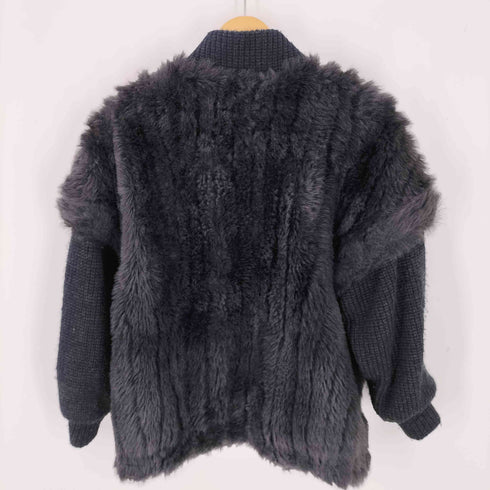 JORDACHE USA製 ファードッキング ニットブルゾン メンズ