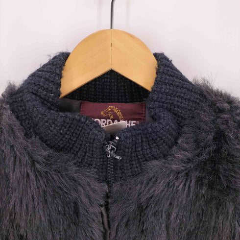 JORDACHE USA製 ファードッキング ニットブルゾン メンズ