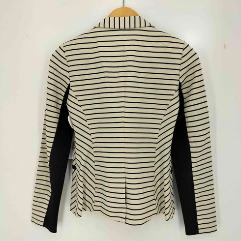 バーニーズニューヨーク BARNEYS NEWYORK コットンリネン ボーダー テーラードジャケット レディース JPN:0