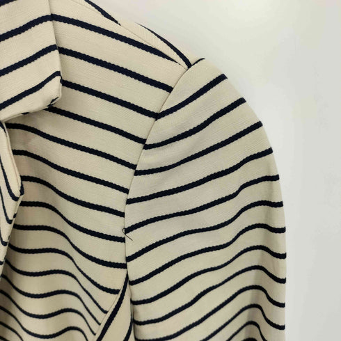 バーニーズニューヨーク BARNEYS NEWYORK コットンリネン ボーダー テーラードジャケット レディース JPN:0