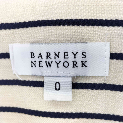 バーニーズニューヨーク BARNEYS NEWYORK コットンリネン ボーダー テーラードジャケット レディース JPN:0