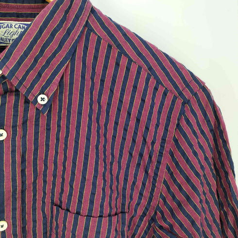 シュガーケーン SUGAR CANE シアサッカーストライプ ボタンダウンシャツ メンズ JPN:S