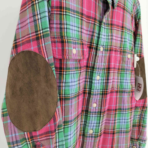 ポロバイラルフローレン Polo by RALPH LAUREN DUNGAREE WORK SHIRT CUSTOM FIT エルボーパッチ チェック L/S シャツ メンズ