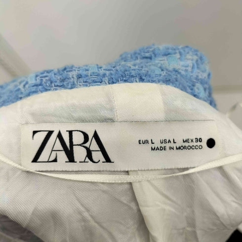 ザラ ZARA ツイード ダブルジャケット アンサンブル レディース import:L