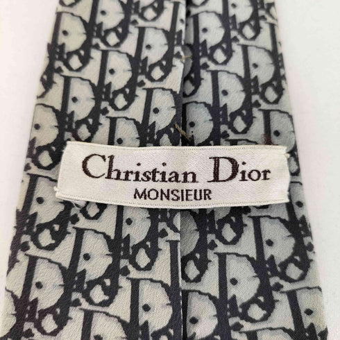 クリスチャンディオール Christian Dior 90s MONSIEUR トロッター ロゴデザイン シルク100ネクタイ メンズ
