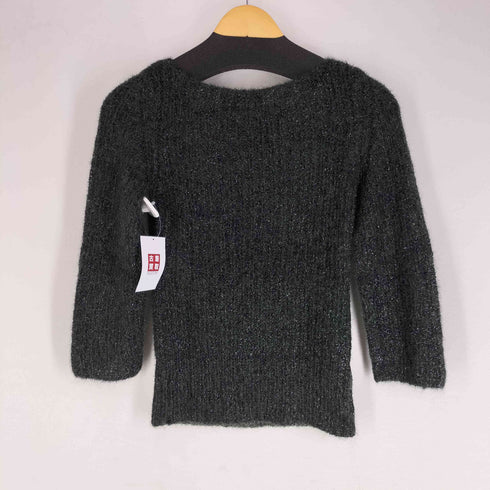 ダナキャランニューヨーク DKNY モヘヤ20% ラウンドネックニット ラメ Y2K レディース import:S