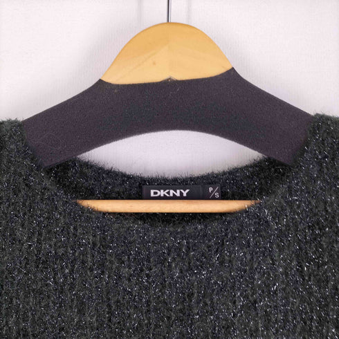 ダナキャランニューヨーク DKNY モヘヤ20% ラウンドネックニット ラメ Y2K レディース import:S