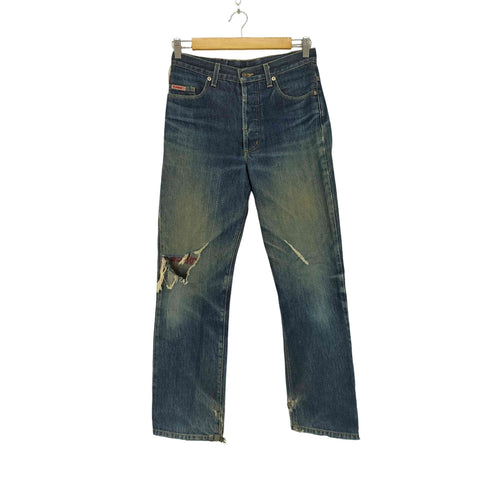 エクストララージ XLARGE MADE IN USA ボタンフライダメージデニムパンツ メンズ 30