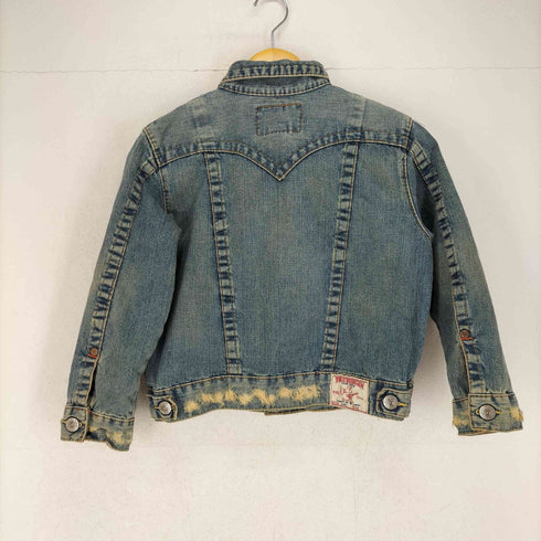 トゥルーレリジョン TRUE RELIGION ダメージデニムトラッカージャケット レディース JPN:XL