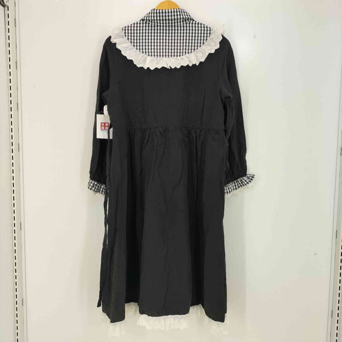 Designer uncle ギンガムチェック レース パールボタン フリルワンピース レディース JPN:M