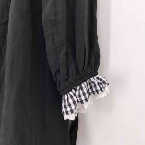 Designer uncle ギンガムチェック レース パールボタン フリルワンピース レディース JPN:M