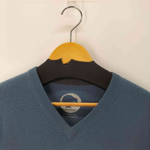 EDIT OF KIWI エルボーパッチ付き カシミア混 Vネックニット レディース JPN:M