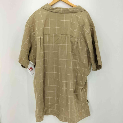 キングサイズ KINGSIZE 90S リネン混 オープンカラー S/S チェックシャツ チェックショーツ メンズ 3XL