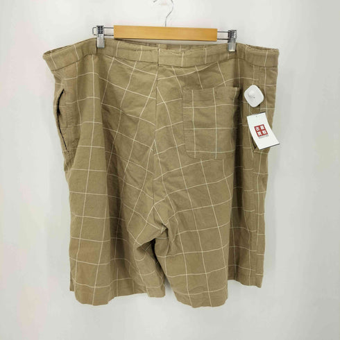 キングサイズ KINGSIZE 90S リネン混 オープンカラー S/S チェックシャツ チェックショーツ メンズ 3XL