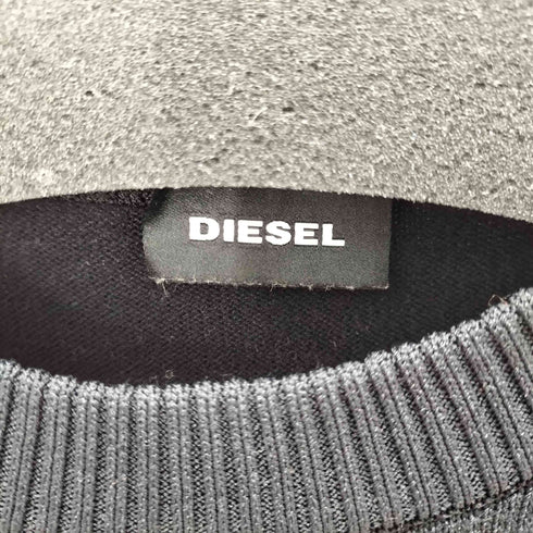 ディーゼル DIESEL サイドテープロゴクルーネックニットセーター メンズ
