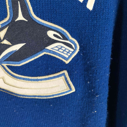 90s ILANCO NHL チームロゴ刺繍 ラグランニット メンズ import:XL