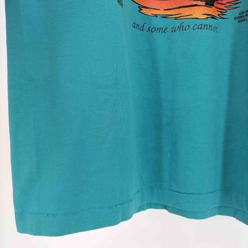 9S USA製 FRUITOF THE LOOM BEST ボディ1994 Northern Wildlife Art Expo アニマル プリント S/S Tシャツ シングルステッチ メンズ import:L
