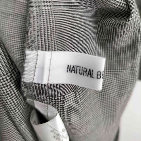 ナチュラルビューティーベーシック NATURAL BEAUTY BASIC 23SS グレンチェック ベルト付き シャツワンピース レディース