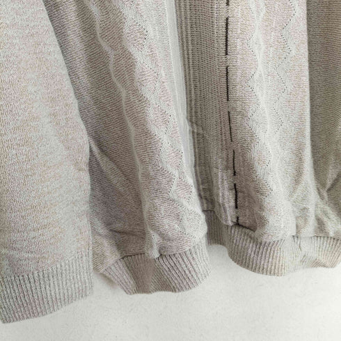 ハーフジップデザインニット メンズ XXXL