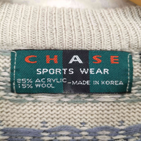 チェイス CHASE フェアアイル柄クルーネックニット メンズ JPN:XXL
