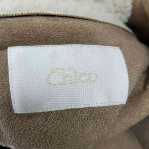 フーズフーチコ whos who Chico ムートン調ボアフライトジャケット レディース FREE