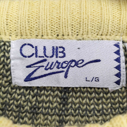 CLUB EUROPE チェック柄クルーネックニット メンズ JPN:L