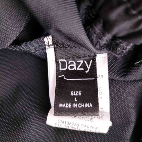 デイジー DAZY コントラストパイピング ドローストリングウエスト ワイドレッグパンツ レディース JPN:L