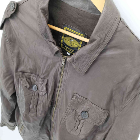 DOUGLAS エポレット付き ジップアップレザージャケット メンズ 54