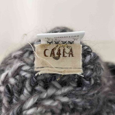 カシラ CA4LA モヘア混ボンボンニット帽 レディース