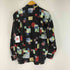 HAAG GENTS 総柄 L/Sレーヨンシャツ 開襟 ボックスシルエット メンズ US:40